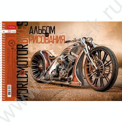 Альбом д/рисования-спираль 32л "Мото" /перфорация/ 5видов | Фото 1