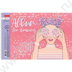 Альбом д/рисования-спираль 32л "Модные девочки" /перфорация/ 5видов | Фото 2