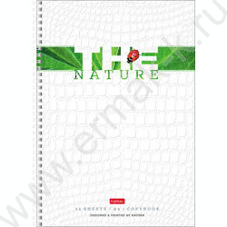 Тетрадь  96л А4 клетка/спираль "Nature" тиснение CROCO ассорти | Фото 2