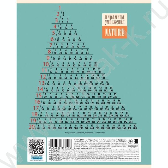 Тетрадь  24л клетка "Nature" 5видов | Фото 6