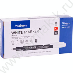 Маркер перм. /белый/ 2-4мм круг | Фото 4