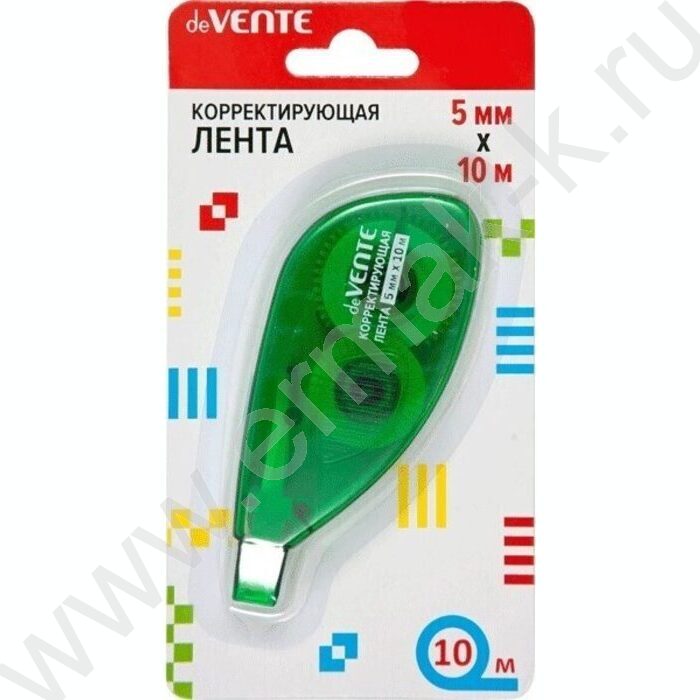 Корректирующая лента 5мм*10м полупрозрачный корпус - ассорти, фронтальный аппликатор, карт.блист | Фото 2