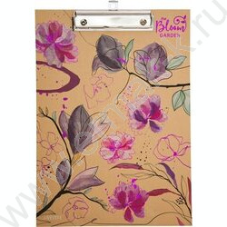 Клипборд А4 "Bloom Garden" /картон /крафт бумага, тиснение фольгой | Фото 1