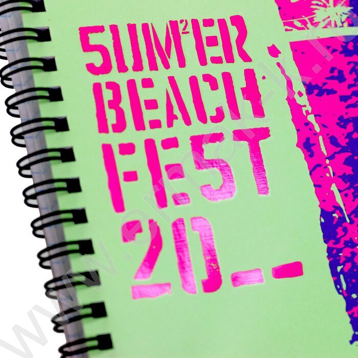 Тетрадь  96л А5 клетка/спираль "Sunny beach" /выб.лак/ | Фото 5