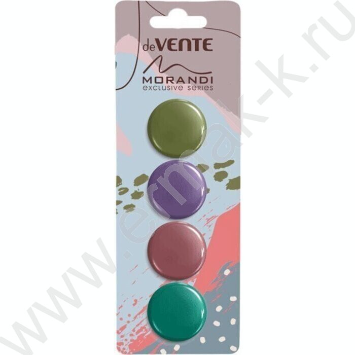 Магнит д/белой доски 40мм /4шт ассорти "Morandi" /блистер | Фото 1