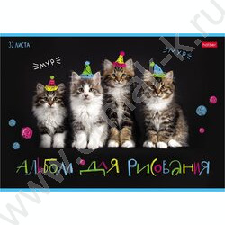 Альбом д/рисования 32л "МУРчат Коты" 5видов | Фото 2