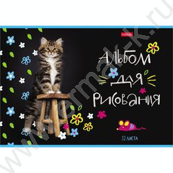 Альбом д/рисования 32л "МУРчат Коты" 5видов | Фото 3