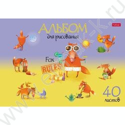 Альбом д/рисования 40л "Fox Rules" ассорти | Фото 2