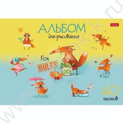 Альбом д/рисования 40л "Fox Rules" ассорти | Фото 3