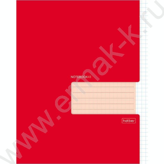 Тетрадь  48л клетка "Красная" | Фото 1