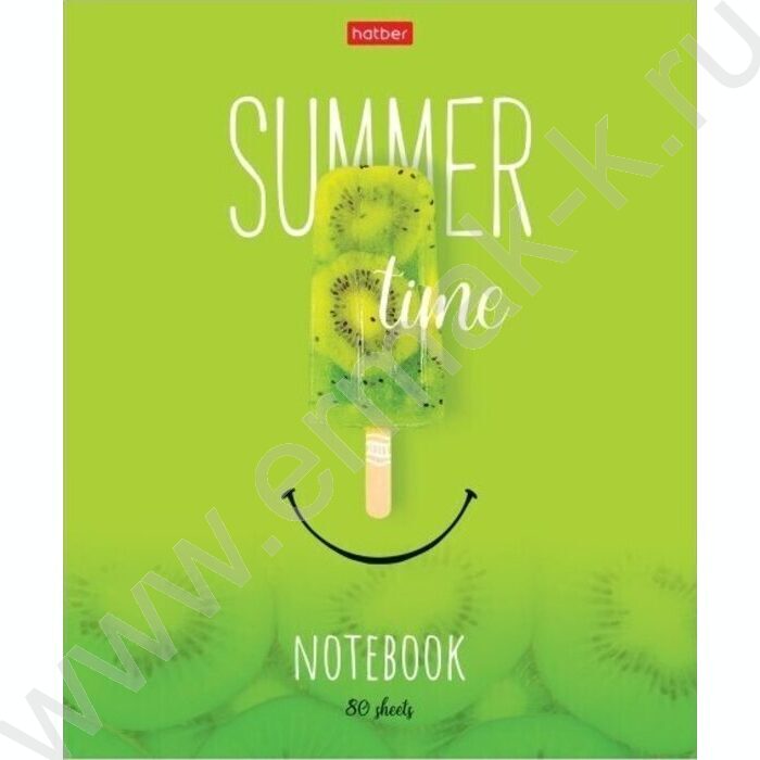 Тетрадь  80л линейка "Summer time" /глянец/ ассорти | Фото 1