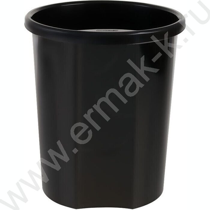 Корзина д/бумаг 12л цельная чёрная | Фото 2