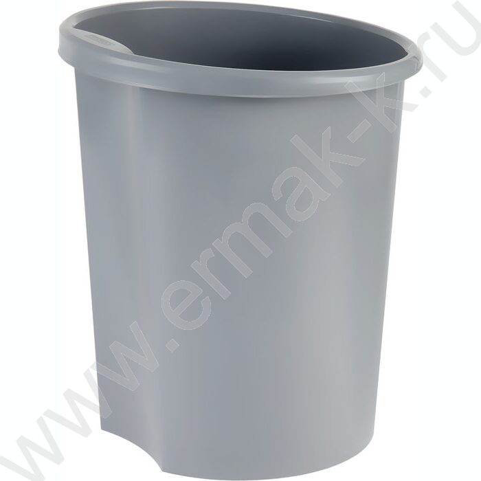 Корзина д/бумаг 12л цельная серая | Фото 3