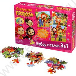 Игровой набор 3в1.Пазл 3*100 эл Сказочный патруль.Волшебство рядом | Фото 2