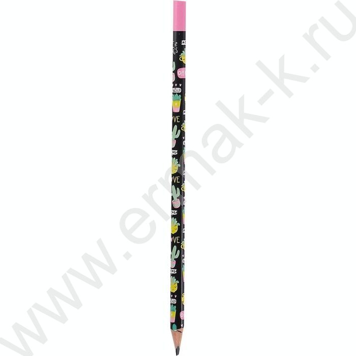 Карандаш пластиковый  HB Ergo First Cute Cactus /трехгранный /заточенный /туба | Фото 1