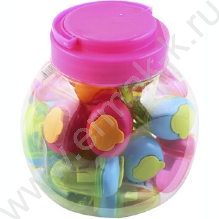 Точилка 1отв. пластик/с контейнером/ ассорти  | Фото 2