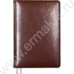 Книга алфавитная  64л A5 "Bravo" /тв.обл. иск.кожа /коричневая | Фото 1