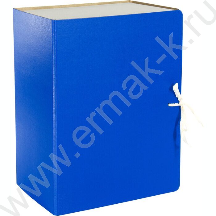 Короб архивный 150мм б/вин  2 завязки, складной /синий | Фото 1
