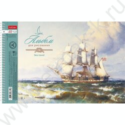 Альбом д/рисования-спираль 48л "Морская регата" /перфорация /тиснение/ 4вида | Фото 3