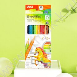 Карандаши пластиковые 12цв Enovation /трехгранные/ европодвес | Фото 8