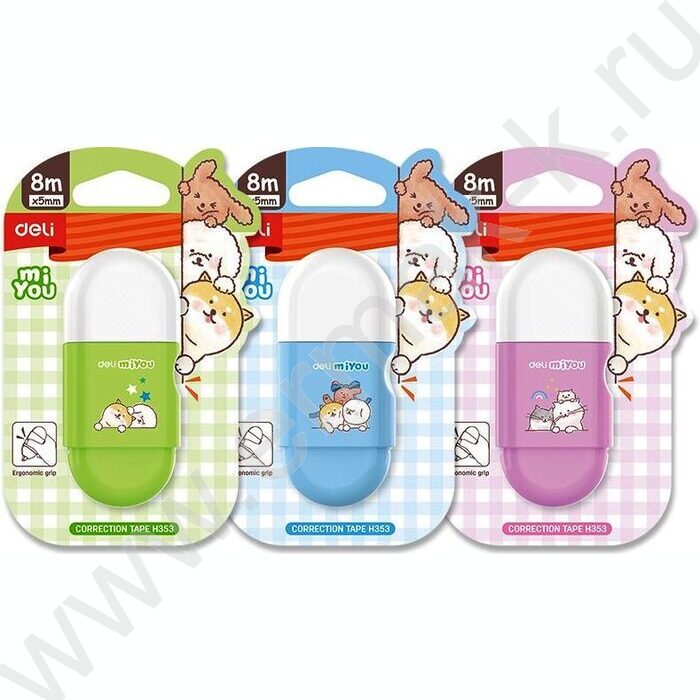 Корректирующая лента 5мм* 8м /корпус - ассорти, блистер, европодвес | Фото 2