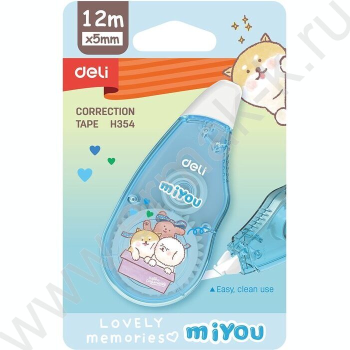 Корректирующая лента 5мм*12м /корпус - ассорти, блистер, европодвес | Фото 1