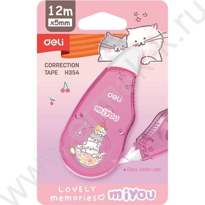 Корректирующая лента 5мм*12м /корпус - ассорти, блистер, европодвес | Фото 2