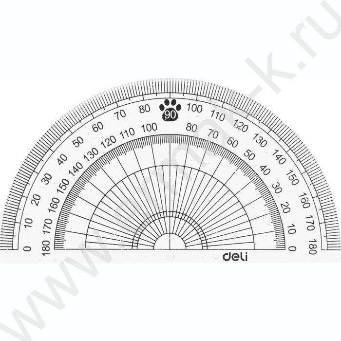 Геометрический набор 4предм MiYou пластик /лин.15см., треуг.2шт., транспортир /ассорти | Фото 3
