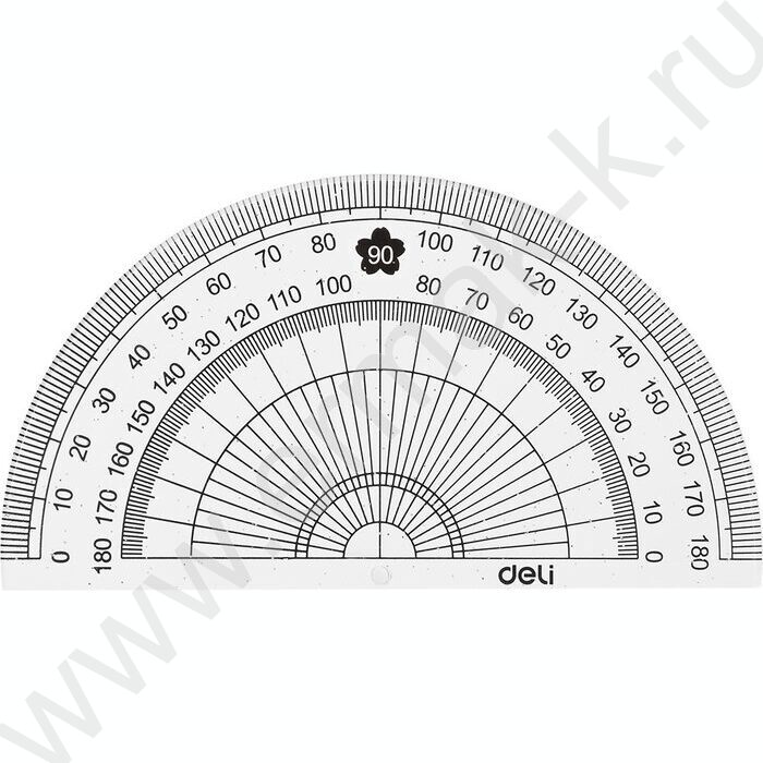 Геометрический набор 4предм MiYou пластик /лин.15см., треуг.2шт., транспортир /ассорти | Фото 7