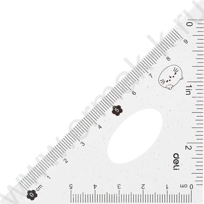 Геометрический набор 4предм MiYou пластик /лин.15см., треуг.2шт., транспортир /ассорти | Фото 9