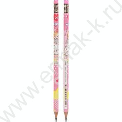 Карандаш ч/гр 2B "MiYou" корпус - ассорти, шестигранный /карт.кор. | Фото 1