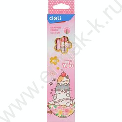 Карандаш ч/гр 2B "MiYou" корпус - ассорти, шестигранный /карт.кор. | Фото 5