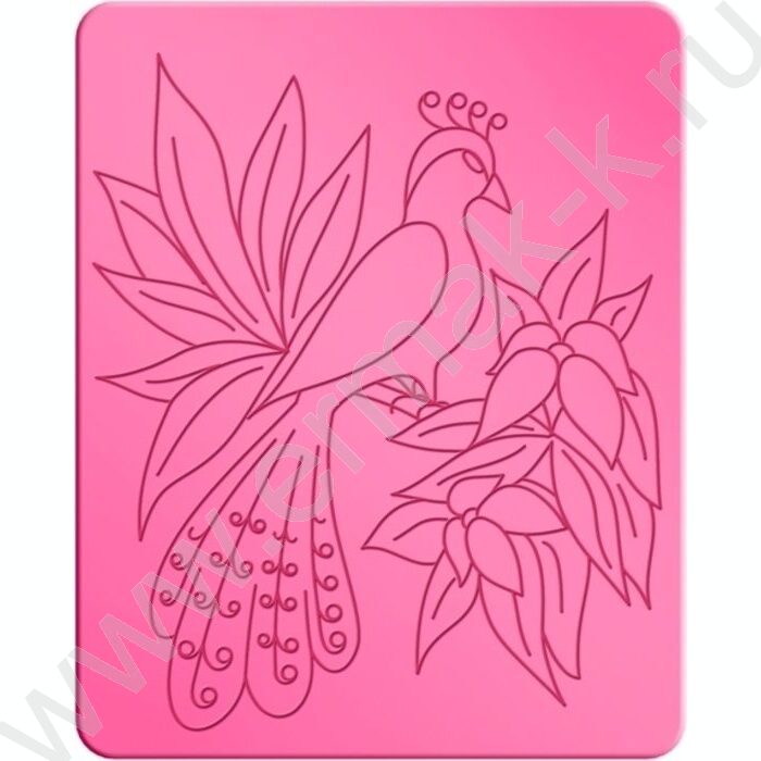 Трафарет рельефный большой "Павлины" | Фото 1