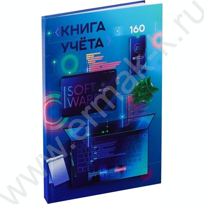 Книга Учёта 160л клетка тв.обл.офсет "Современный офис-3" | Фото 1