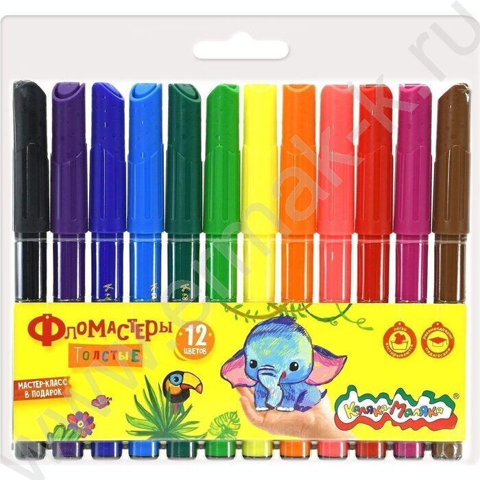 Фломастеры  12цв Каляка-Маляка /толстые/ | Фото 1