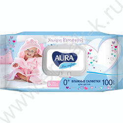 Салфетки влажные 100шт "Ultra comfort" /детские, гипоаллерген, без спирта /с крышкой клапаном | Фото 1