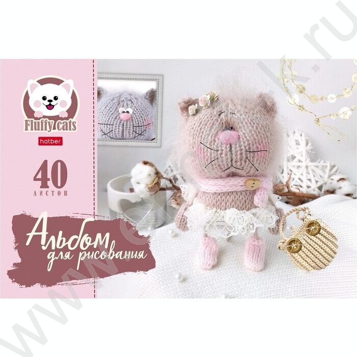 Альбом д/рисования 40л "Уютные котики" ассорти | Фото 1