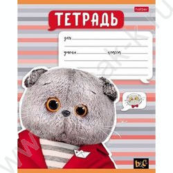 Тетрадь  12л линейка "Кот Басик" 5видов | Фото 4