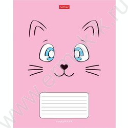 Тетрадь  18л клетка "Ушки на макушке" /тиснение/ 5видов | Фото 1