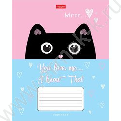 Тетрадь  18л клетка "Ушки на макушке" /тиснение/ 5видов | Фото 4