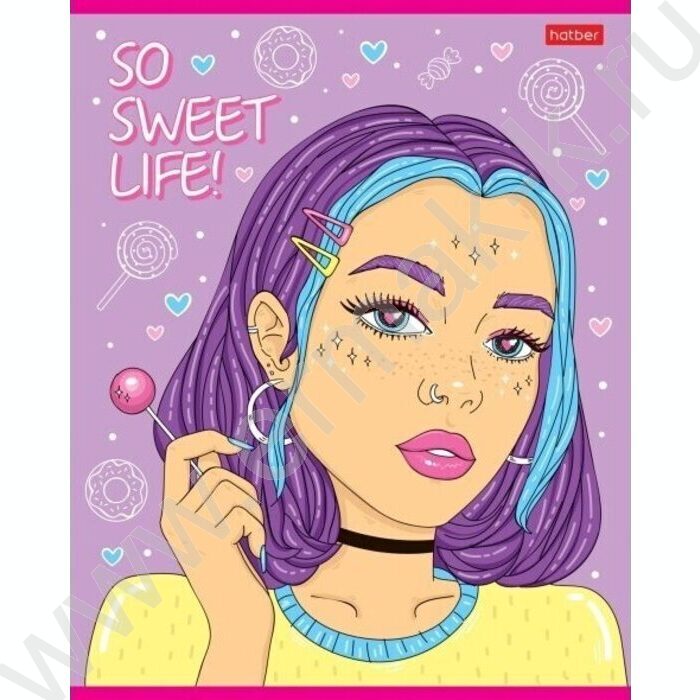 Тетрадь  48л линейка "Деffчонки" 5видов | Фото 4