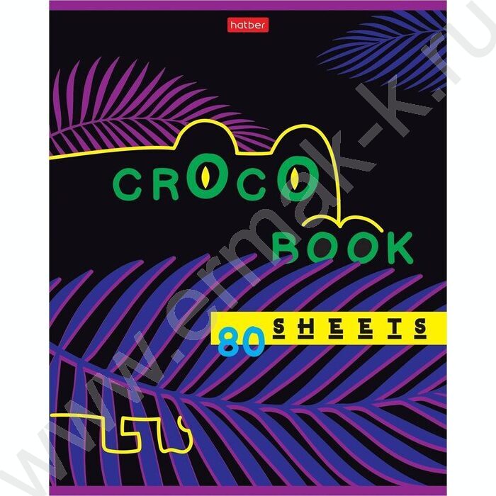 Тетрадь  80л клетка "Листики" /лак/ 5видов | Фото 2