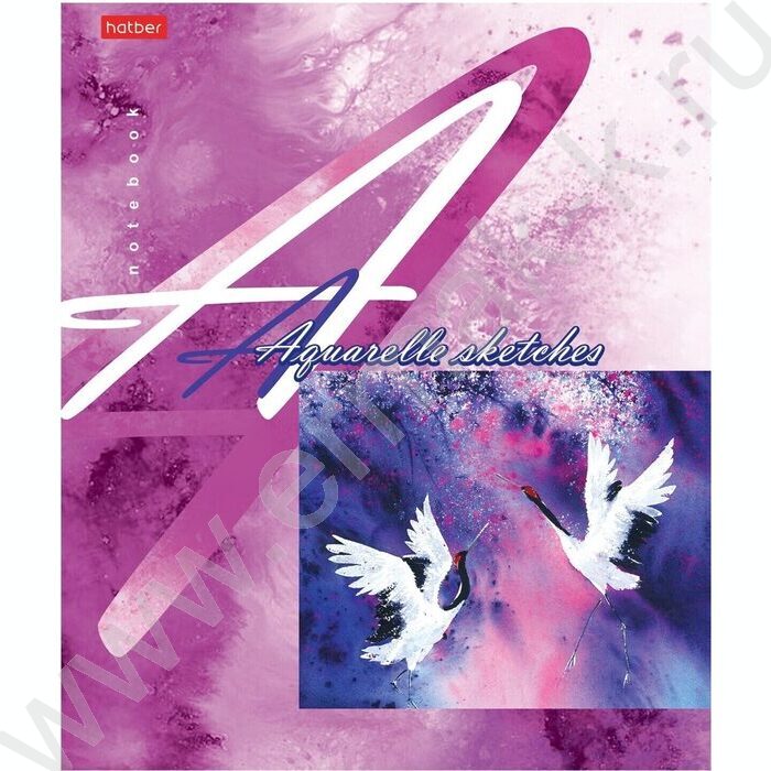 Тетрадь  80л линейка "Акварельные зарисовки" /тиснение/ ассорти | Фото 2