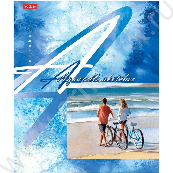 Тетрадь  80л линейка "Акварельные зарисовки" /тиснение/ ассорти | Фото 4