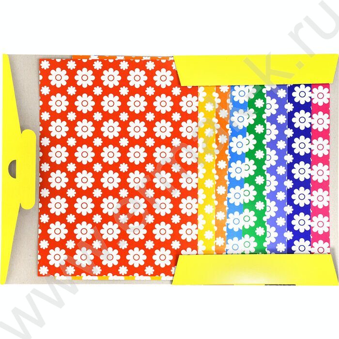 Картон цв. мелов. А4  8л/8цв Каляка Маляка /узор - цветочки | Фото 2