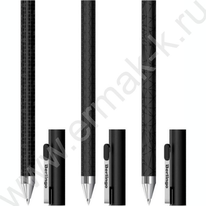 Ручка шар "DoubleBlack" 0,7мм синяя /игольчатый стержень | Фото 1