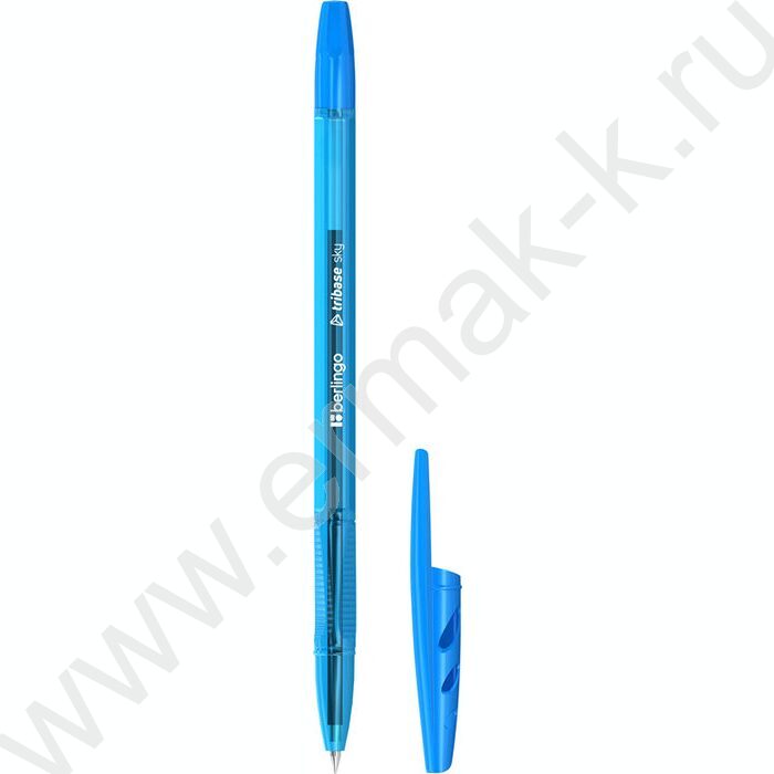 Ручка шар "Tribase Sky" 0,7мм светло-синяя /корпус голубой | Фото 1