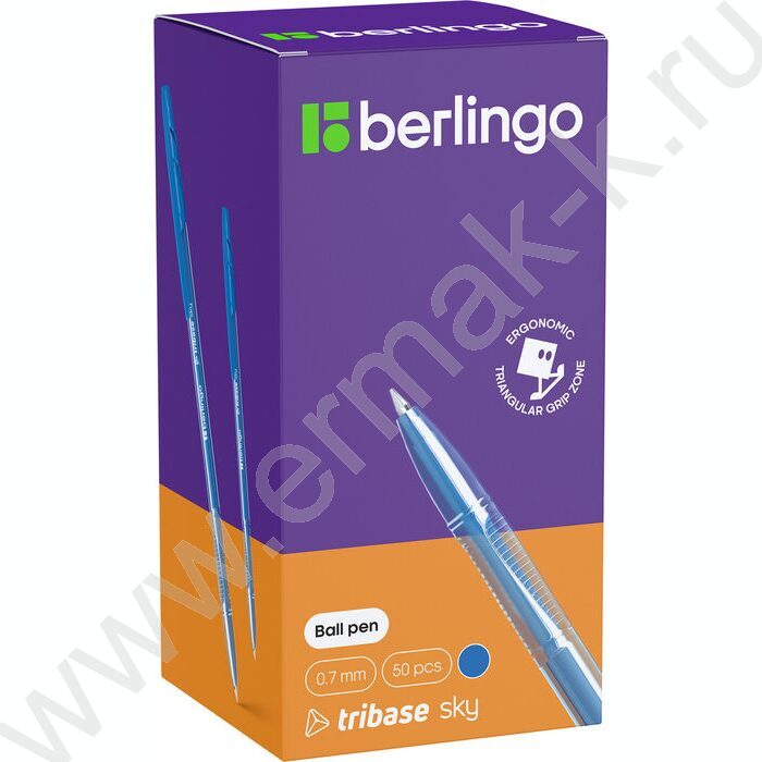 Ручка шар "Tribase Sky" 0,7мм светло-синяя /корпус голубой | Фото 3