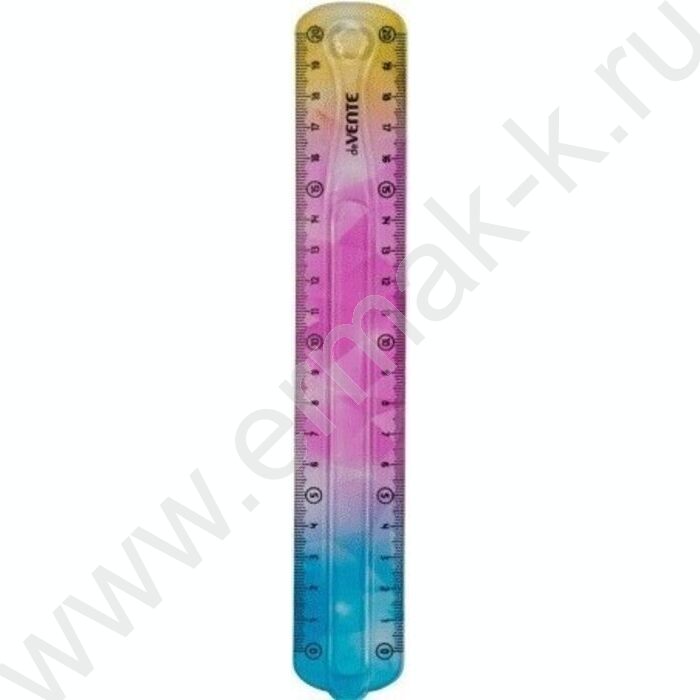 Линейка пл 20см Rainbow Flex гибкая полупрозрачная радужная /блистере | Фото 1