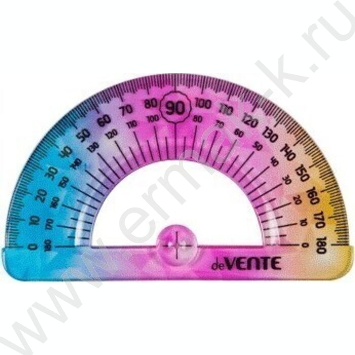 Транспортир 180*12см Rainbow Flex полупрозрачный радужный, гибкий /блистер | Фото 1